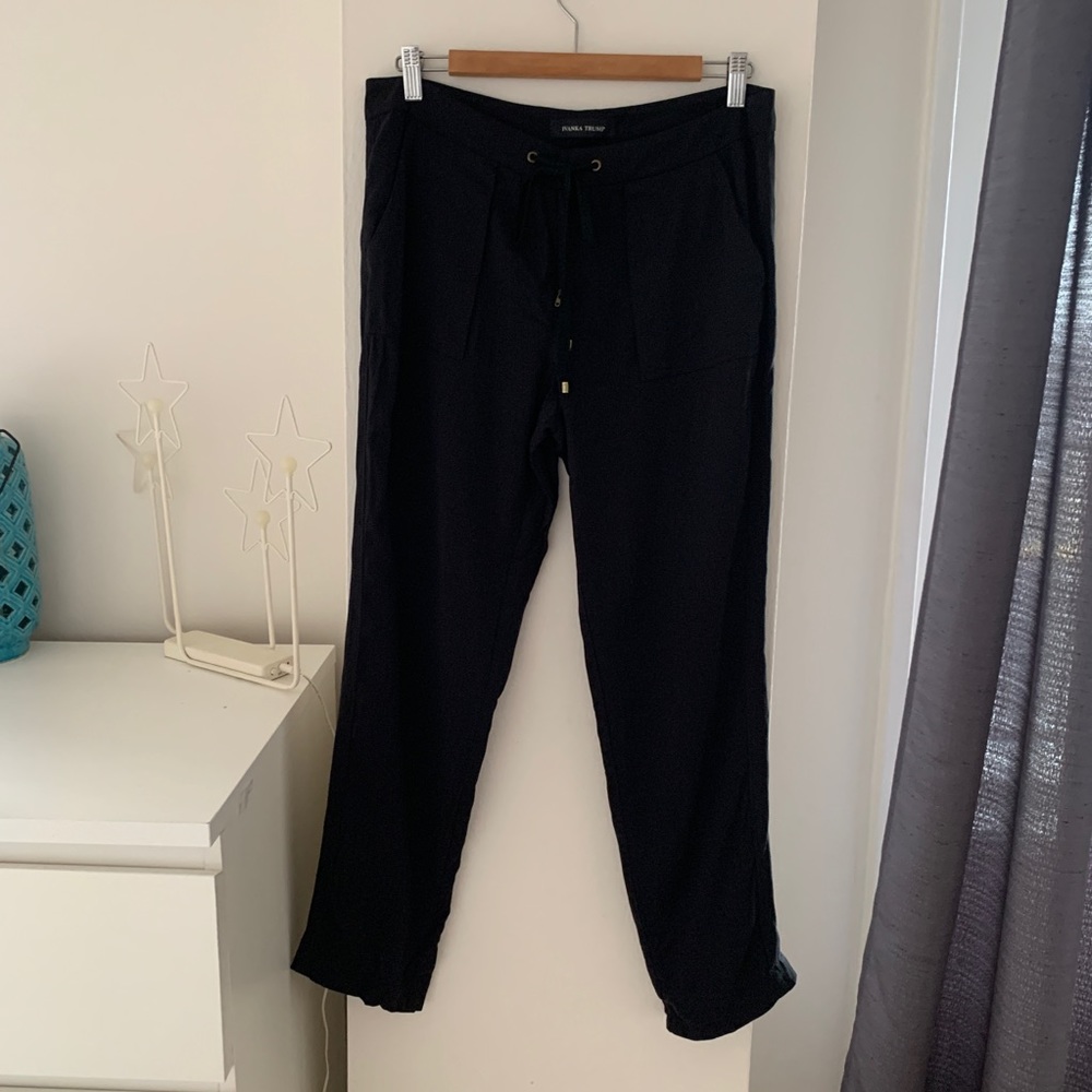 Black pants. Side stitch hardware cupra fabric